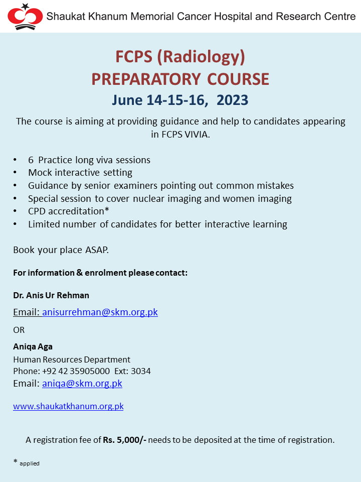 FRCR (Radiology) Preparatory Course